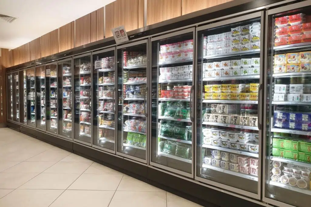 rayon froid d'un magasin